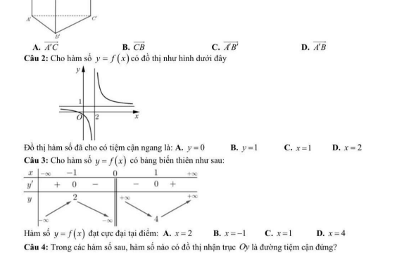 Đề giữa học kì 1 Toán 12 năm 2025 – 2026 trường THPT Nguyễn Gia Thiều – Hà Nội